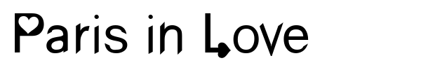 Paris in Love font preview